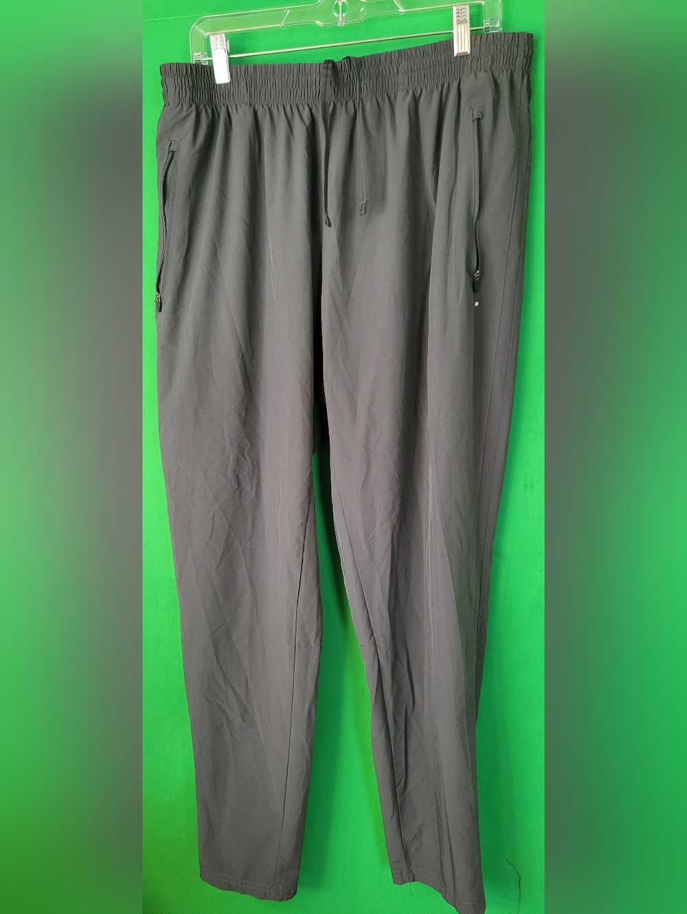 Men Grey Lightweight Pants Russell XL 40 42 DRI-POWER 360 Stretchy Running Track